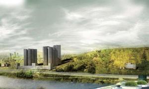 福建永安市燕江生態步行浮橋