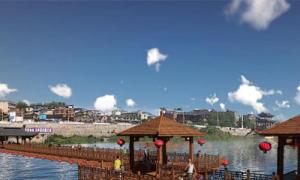 復古特色仿古浮橋